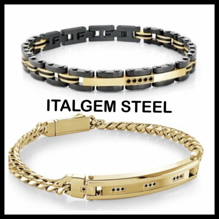 italgem-steel-mens-gold-black-stainless-steel-bracelets